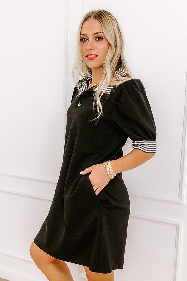 Yacht Club Livin' Mini Dress in Black Product Image