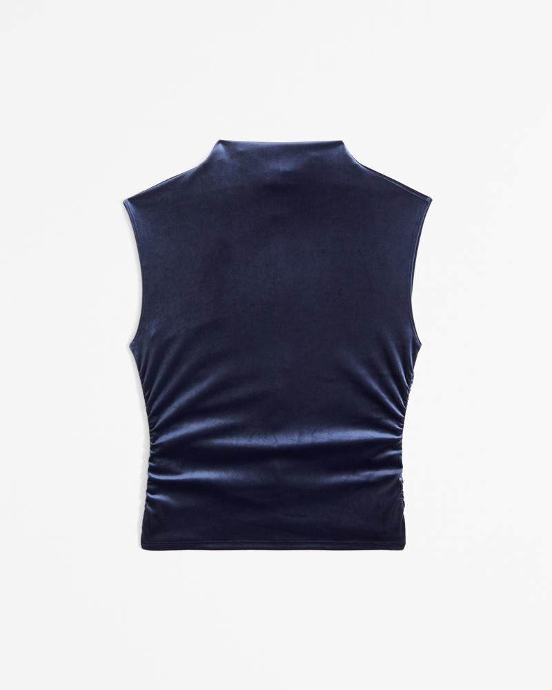 Long-Sleeve Grown-On Mockneck Top Product Image