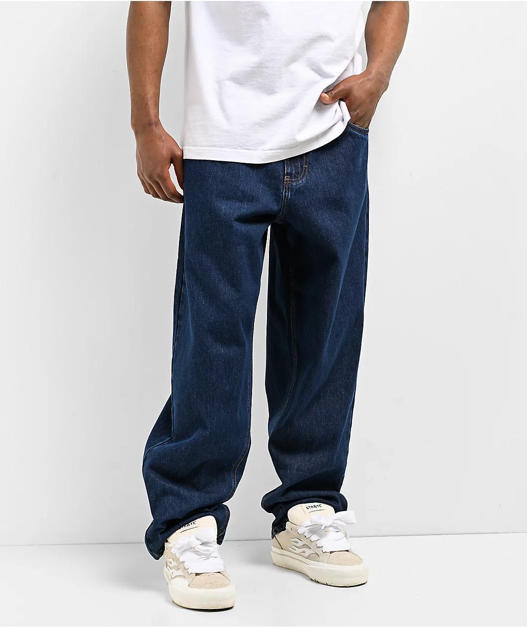 Empyre Dog Evening Ultra Loose Dark Blue Denim Skate Jeans Product Image