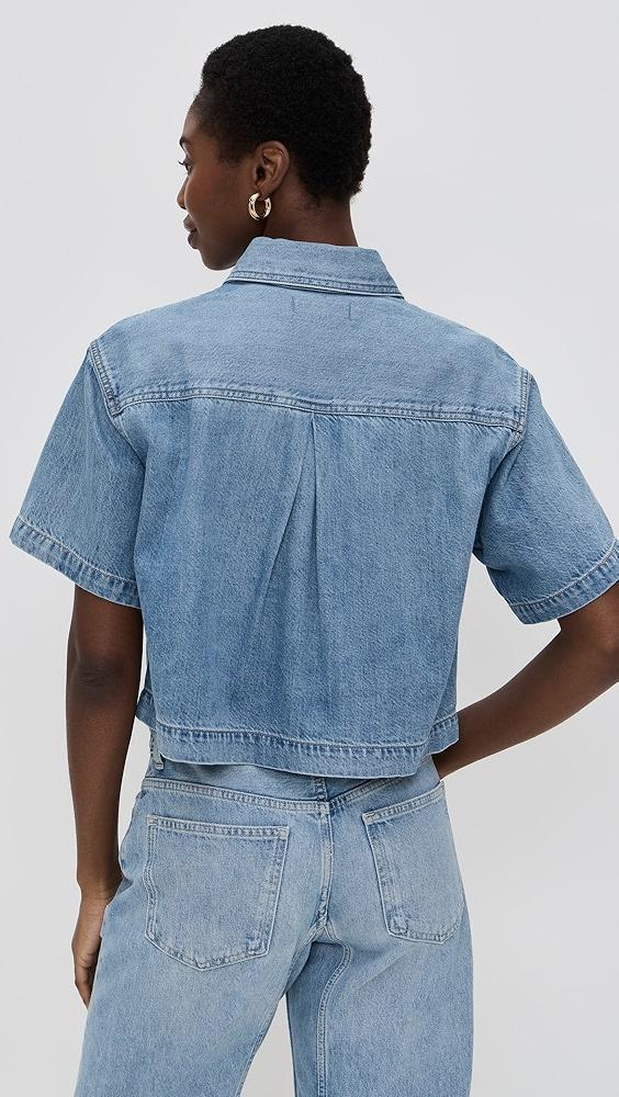 Madewell Boxy Crop Button Up Shirt | Shopbop Product Image