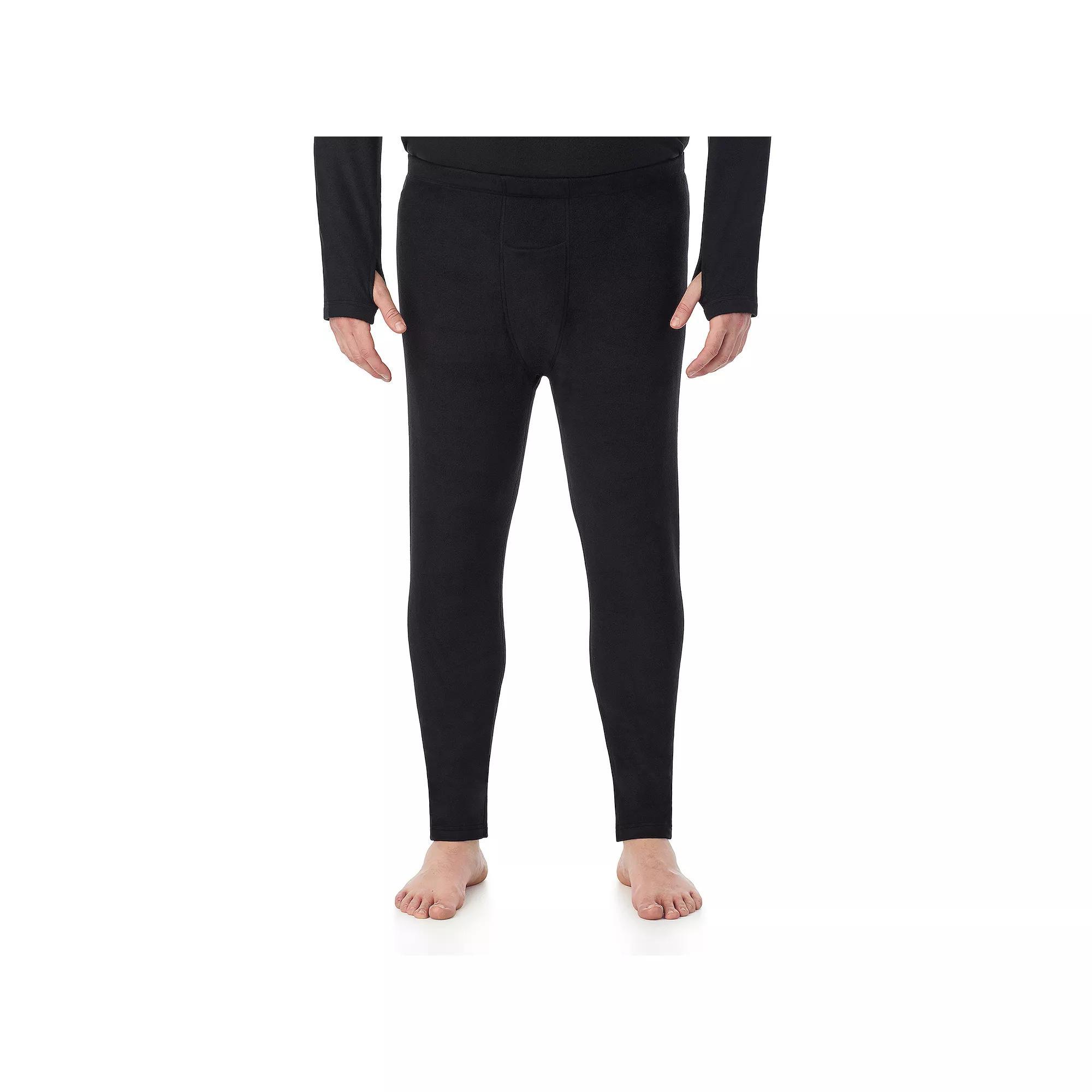 Big & Tall Cuddl Duds® Midweight Fleecewear Performance Base Layer Pants, Men's, Size: 4XB, Black Product Image