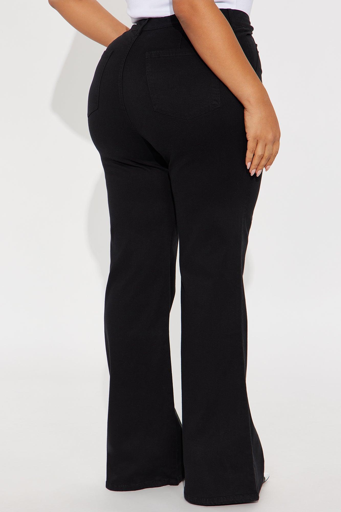Classic Color Trouser Flare Jeans - Black Female Product Image