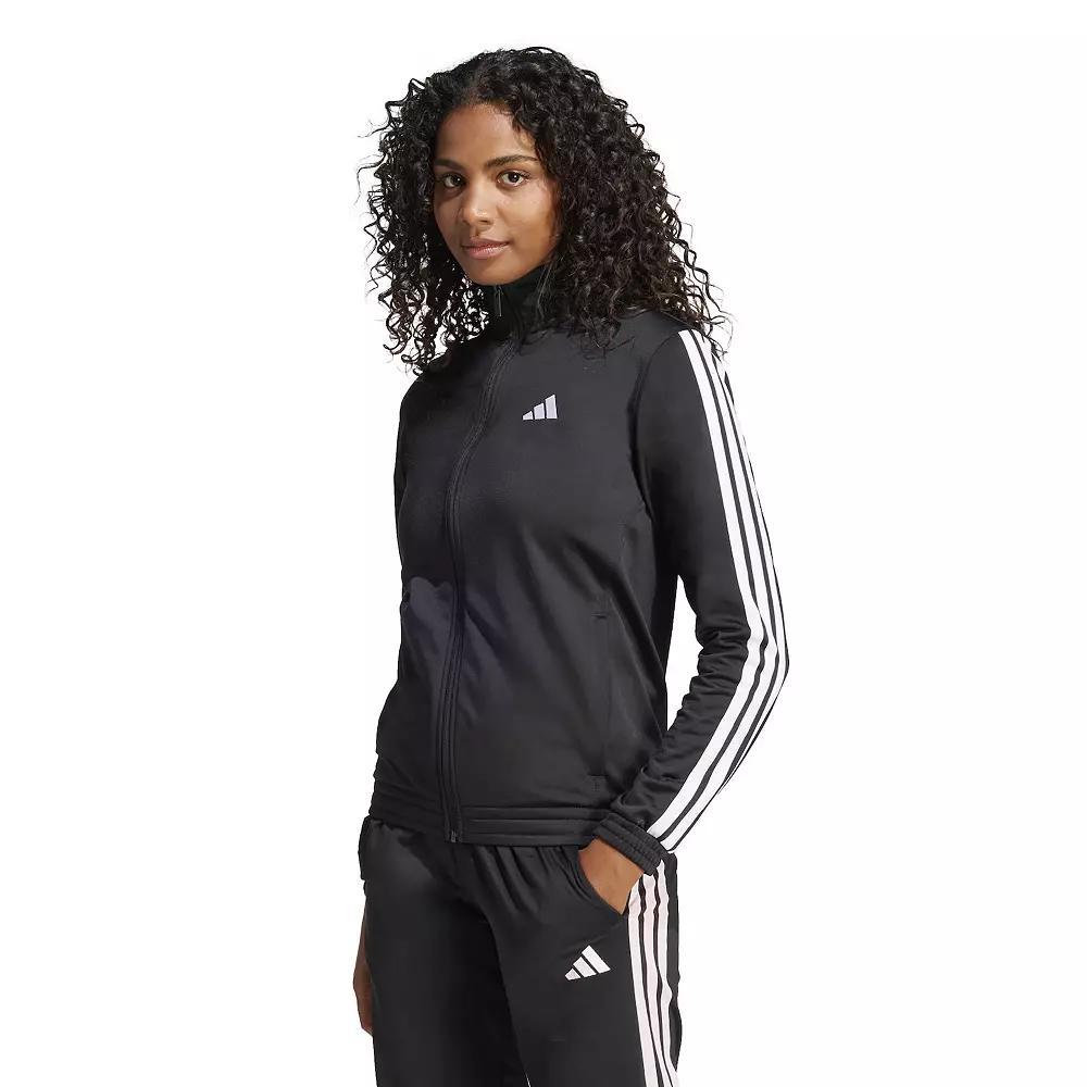 adidas Tricot 3-Stripes Track Jacket Black S Womens Product Image