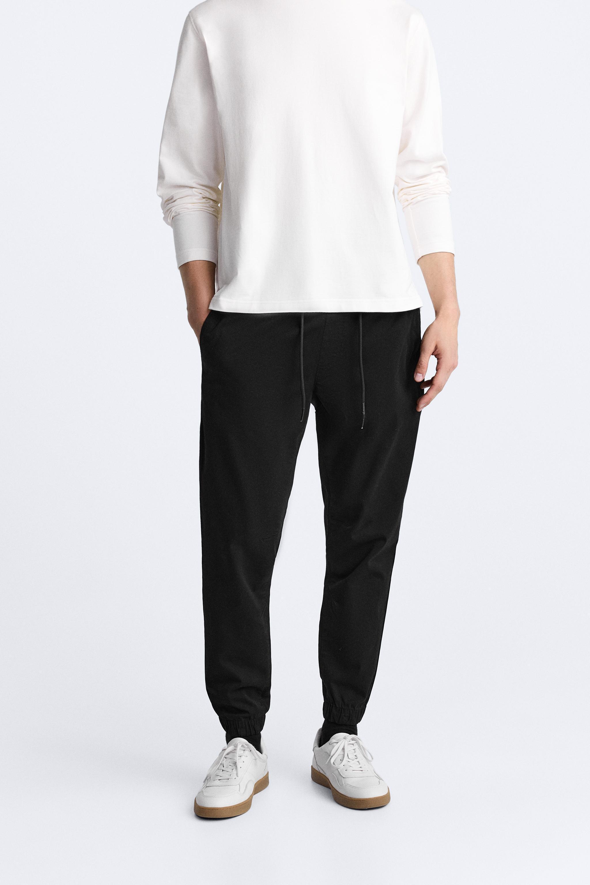 WASHED JOGGER-WAIST PANTS Product Image