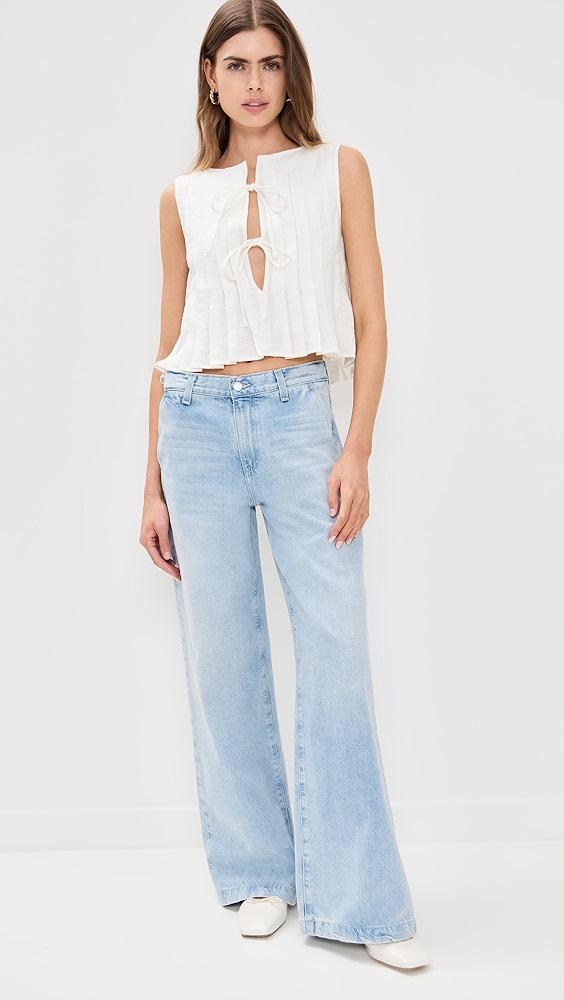 VRG GRL Valeria Linen Top White | Shopbop Product Image