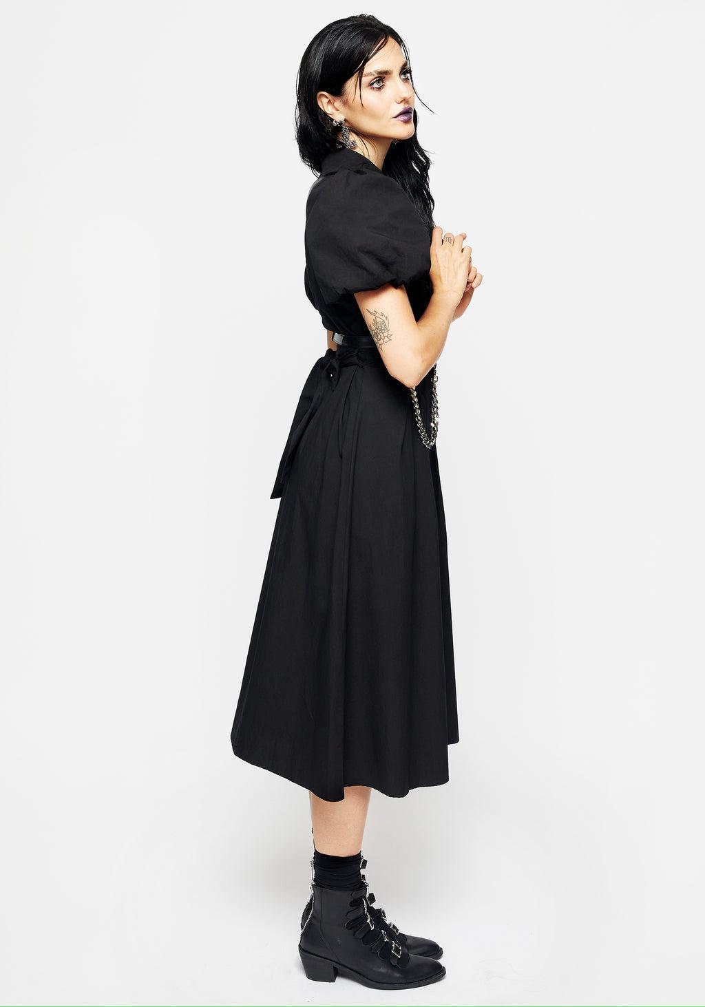 Skeleton Collar Midi Shirt Dress Product Image