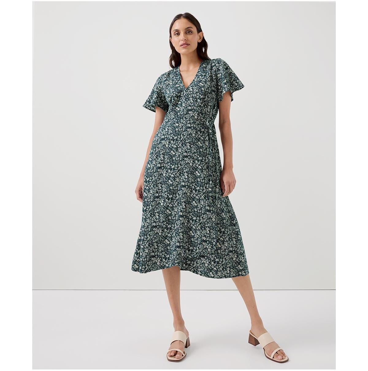 Womens Cafe Crepe Wrap Dress 2XL Product Image