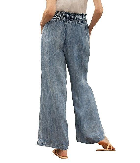 Karyn Seo Smocked Waist Wide Leg Pants Product Image