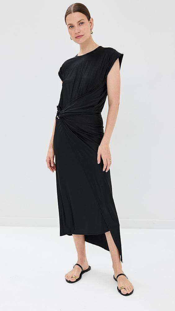 rabanne Draped Dress with Signature Piercing | Shopbop Product Image