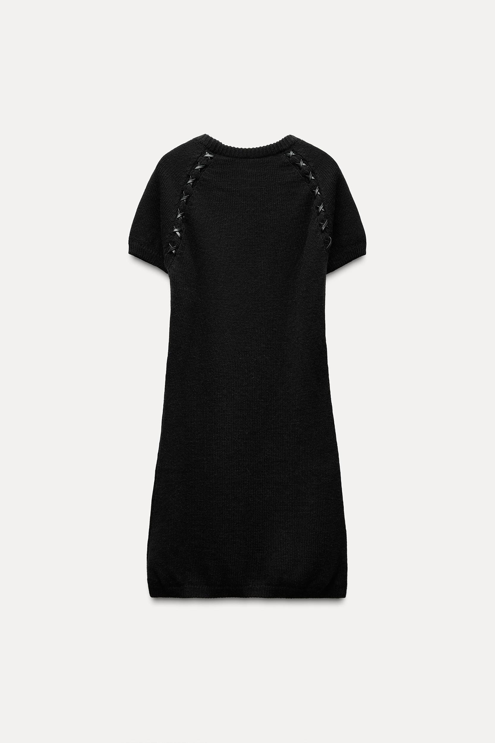 SHOULDER STRAP KNIT MINI DRESS Product Image