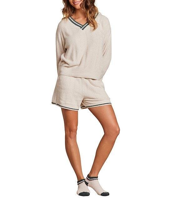 Barefoot Dreams CozyChic Lite® V-Neck Pointelle Coordinating Pullover Product Image