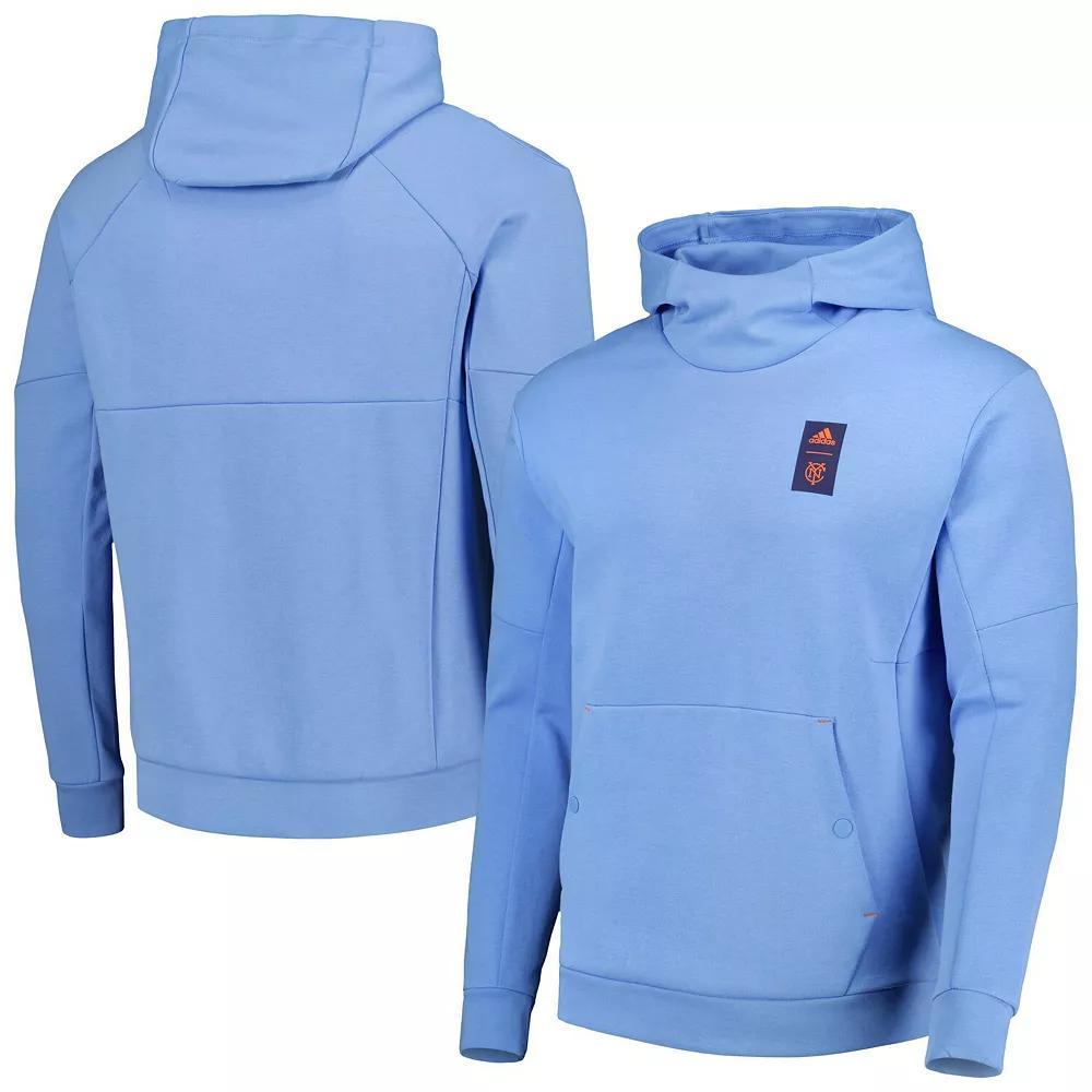 Men's adidas Light Blue New York City FC 2023 Player Travel Pullover Hoodie, Size: Large Product Image