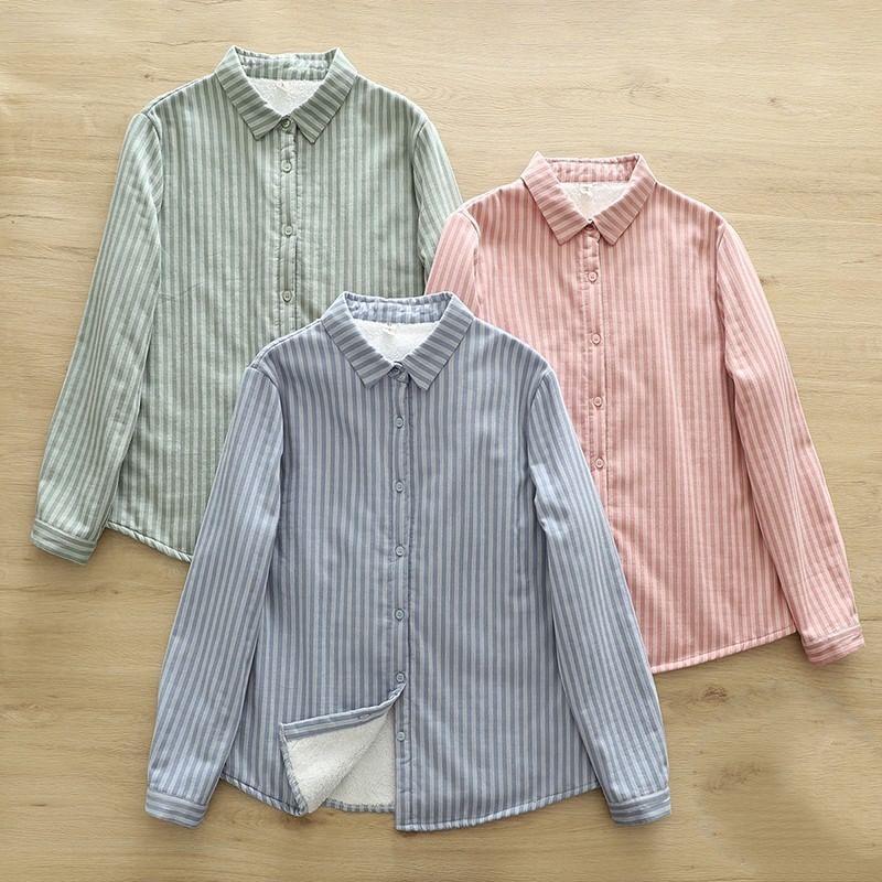 Long-Sleeve Striped Shirt Product Image
