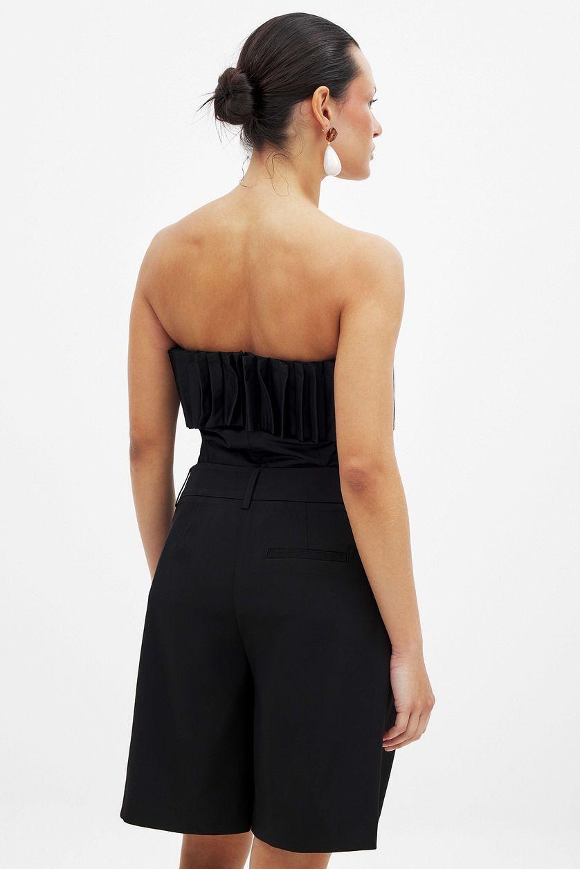 Wide Leg Mid Waist Shorts Product Image