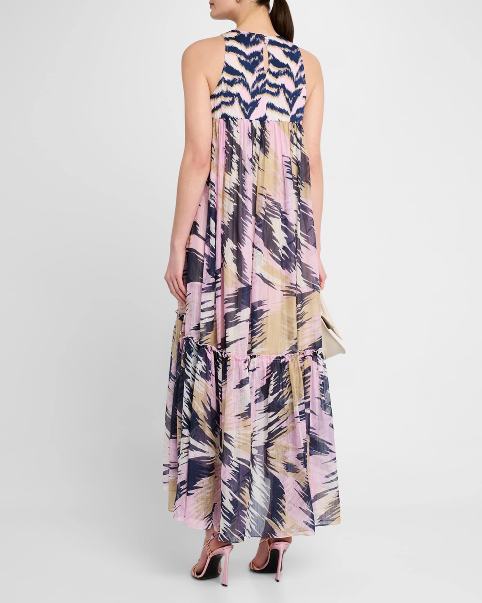 Melisse Abstract-Print Trapeze Maxi Dress Product Image