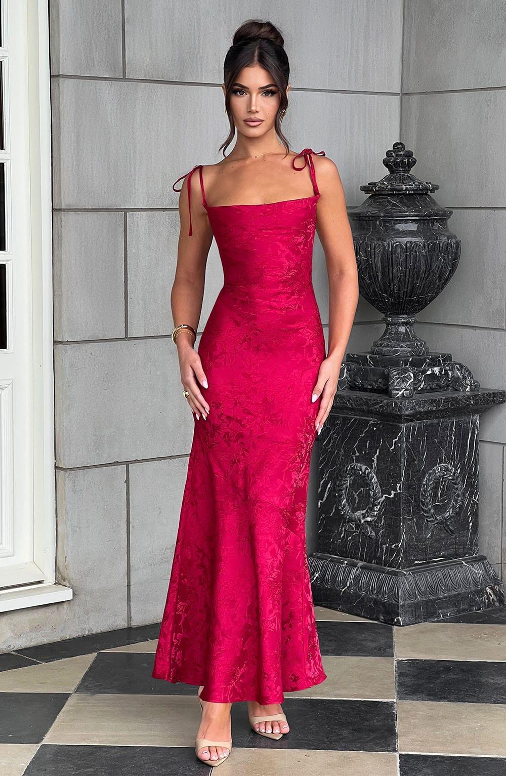 Whitney Maxi Dress - Red Product Image