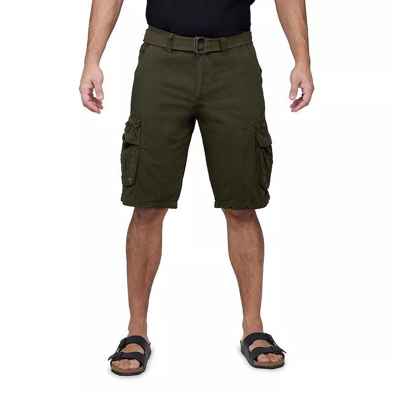Men's RAW X by Xray Regular-Fit Belted Cargo Shorts, Size: 30, Green Product Image