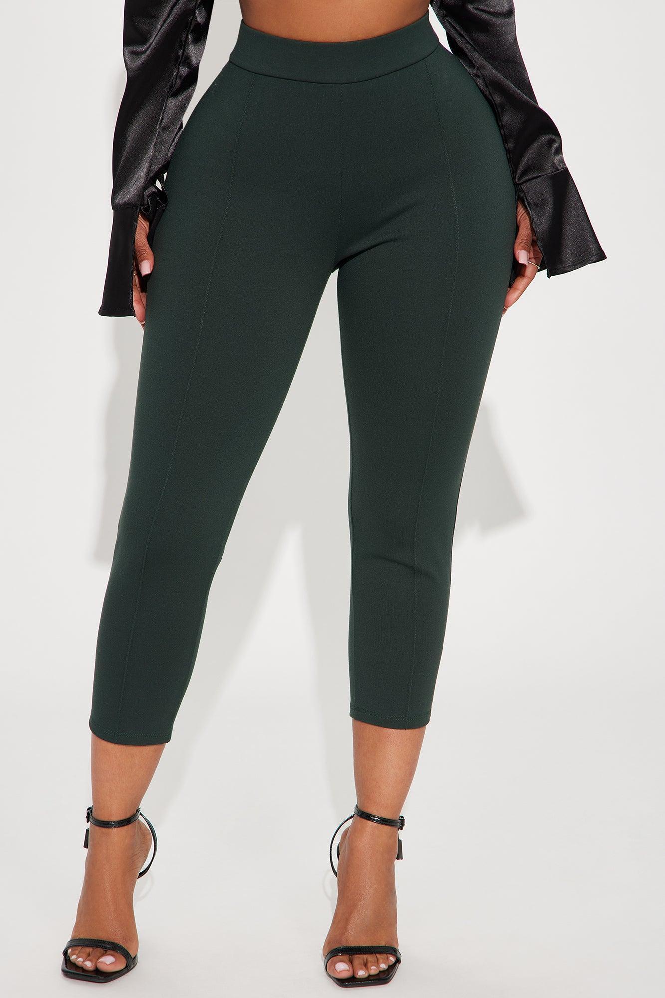 Daniella Pintuck Ponte Capri Legging - Hunter Product Image