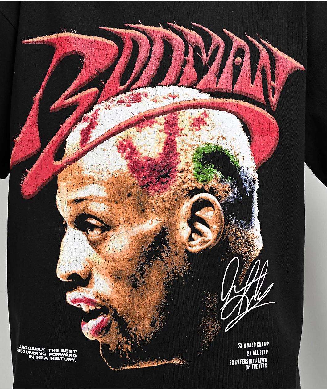Rodman Apparel Head Profile Black T-Shirt Product Image