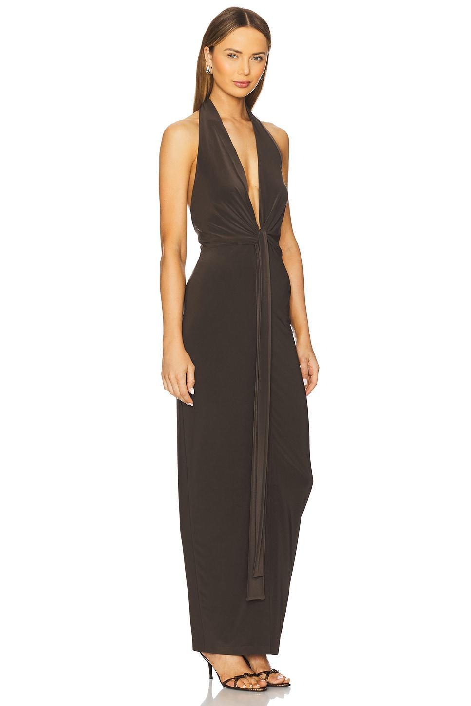 x REVOLVE Tie Front Halter Gown Norma Kamali Product Image