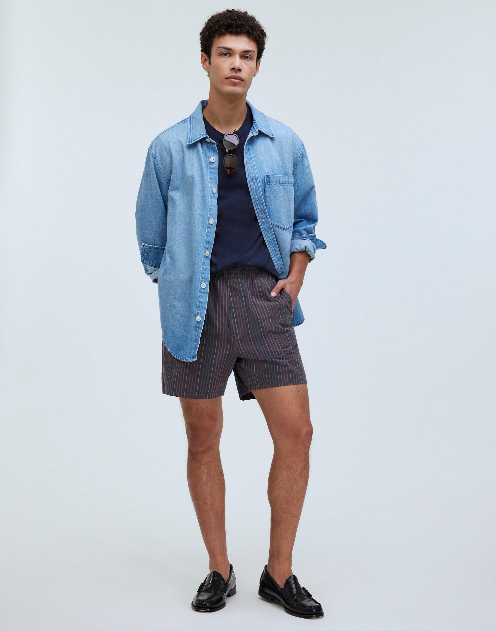 Everywear Shorts in Stripe Seersucker Product Image