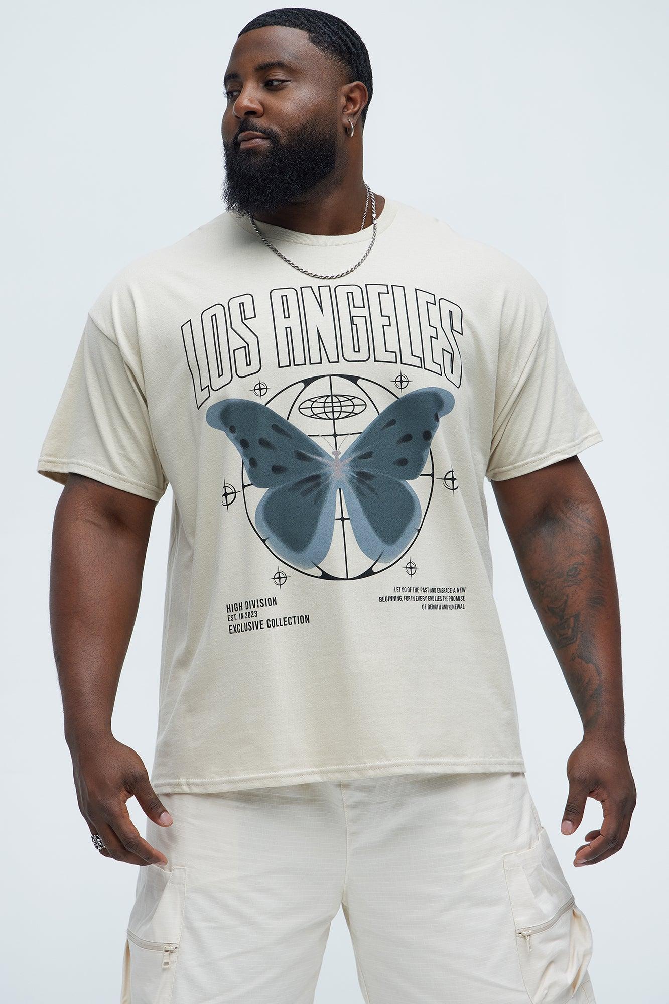 Los Angeles Butterfly Short Sleeve Tee - Sand Product Image