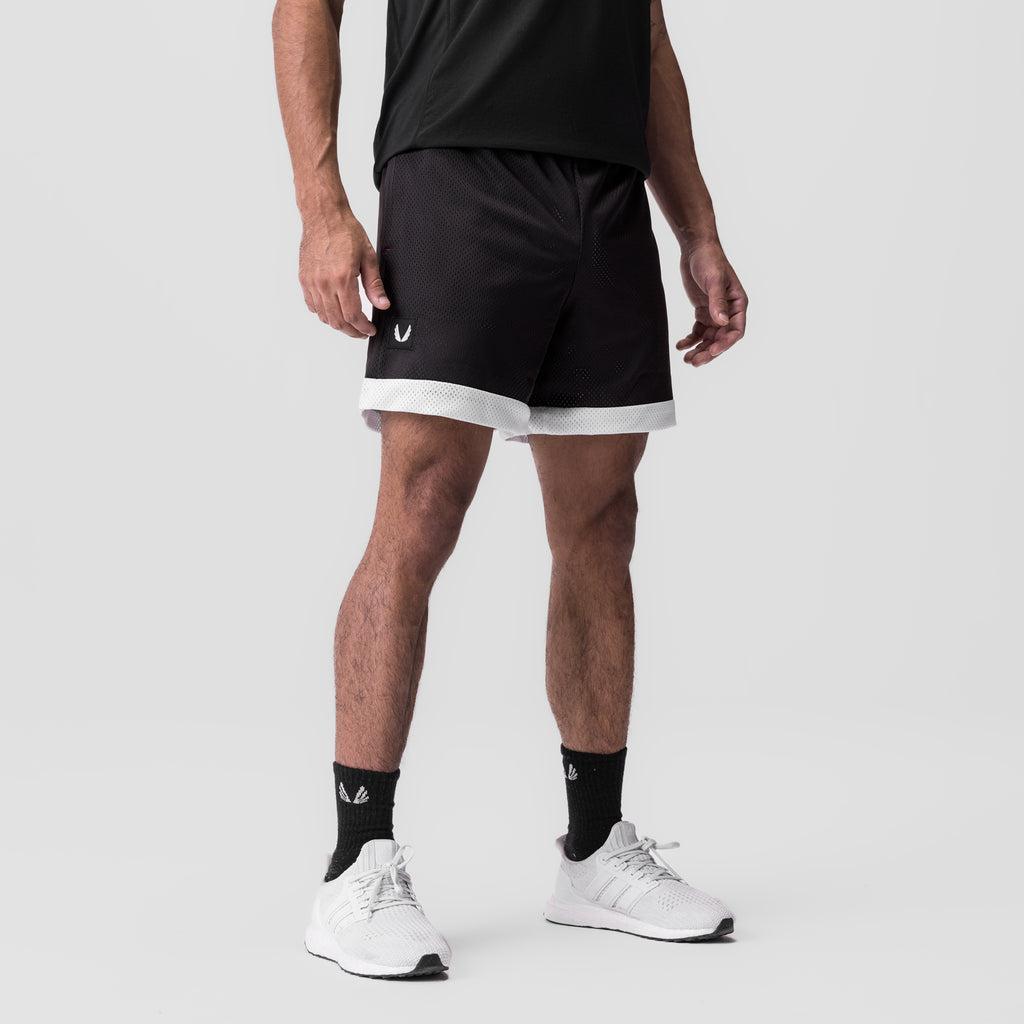 0795. SilverPlus™ Mesh Reversible Short  - Black/White Product Image