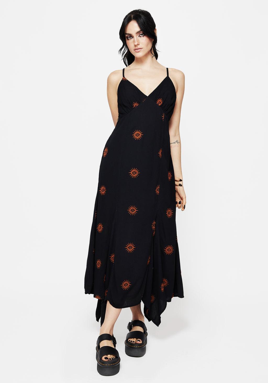 Solstice Embroidered Cami Hanky Hem Midaxi Dress Product Image