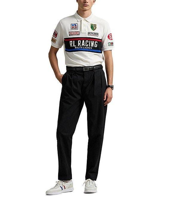 Polo Ralph Lauren Classic Fit Mesh Multi Racing Graphic Short Sleeve Polo Shirt Product Image