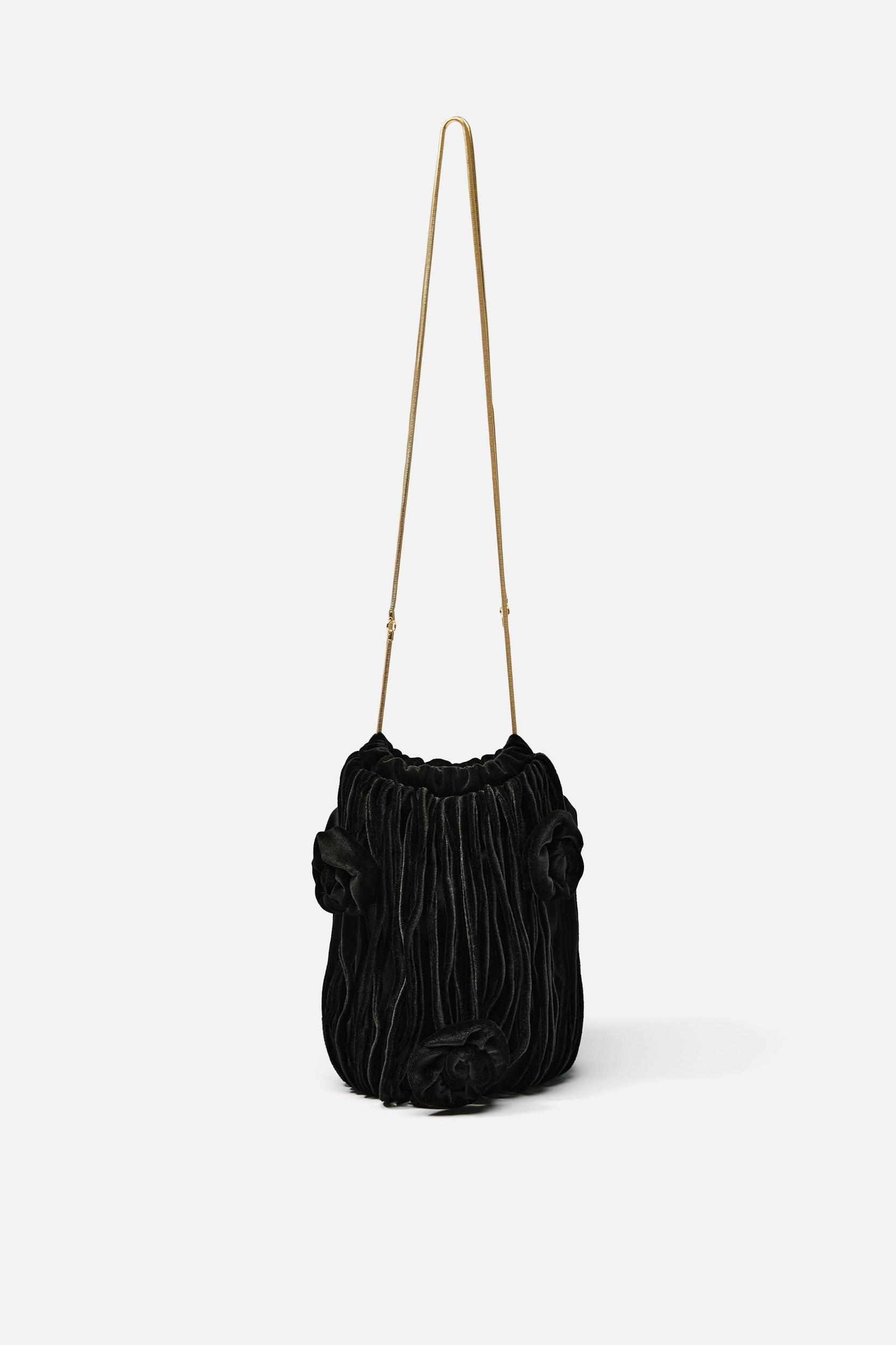 FLORAL VELVET EFFECT BUCKET BAG Product Image