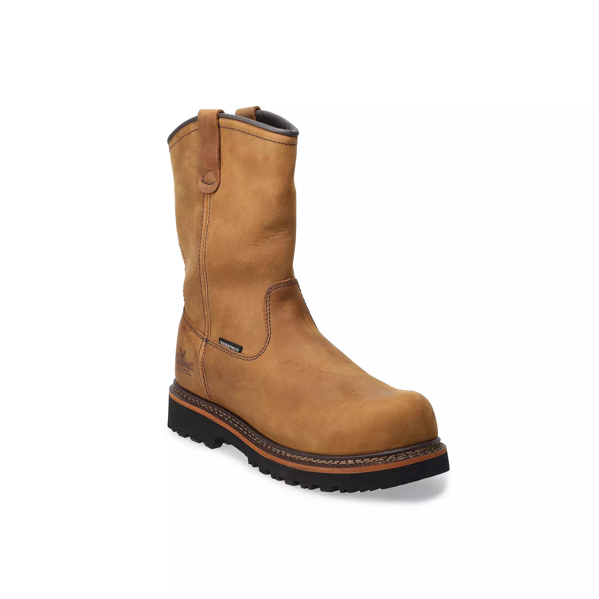 Thorogood V-Series Crazyhorse Men's Waterproof Composite-Toe Wellington Work Boots, Size: 8 Wide, Brown Product Image
