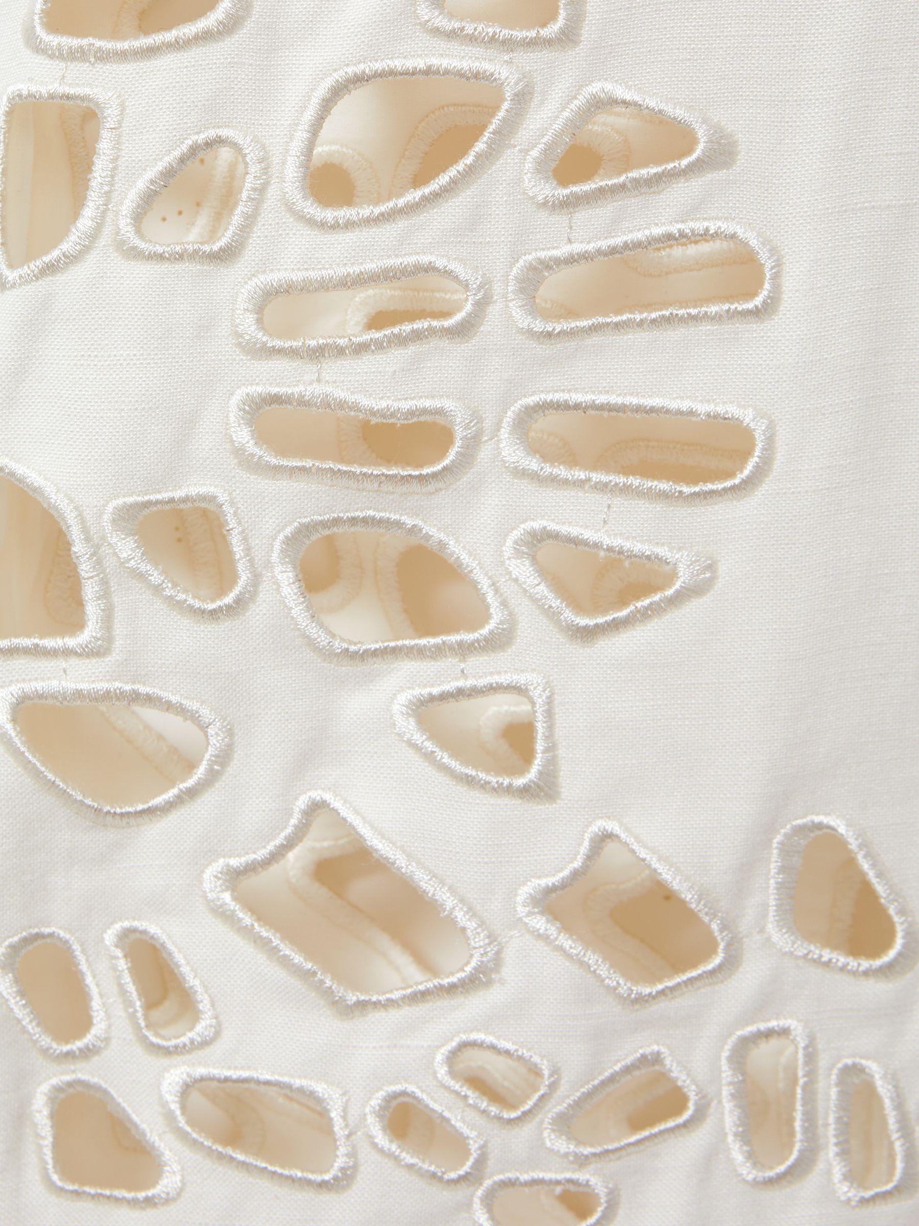 Acler Linen Blend Cut-Out Midi Dress in Ivory Product Image