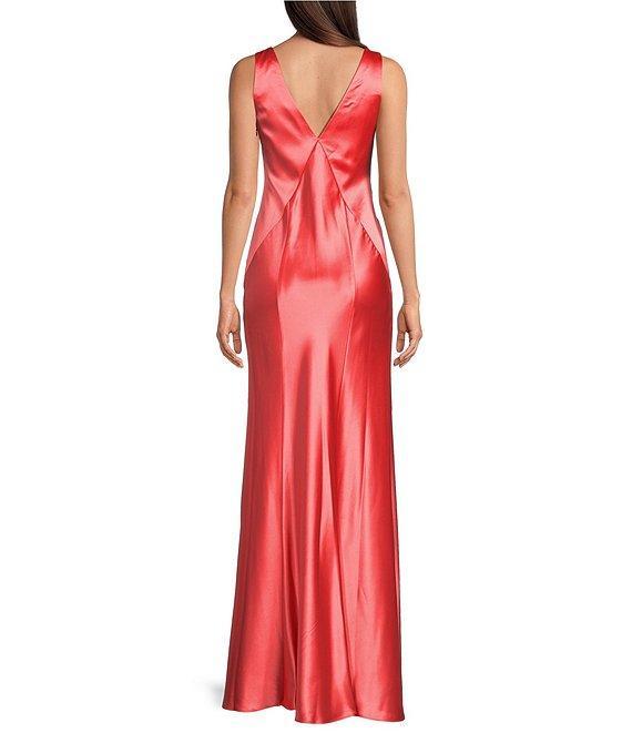 Vince Camuto Satin Cowl Neck Sleeveless Maxi Dress Product Image