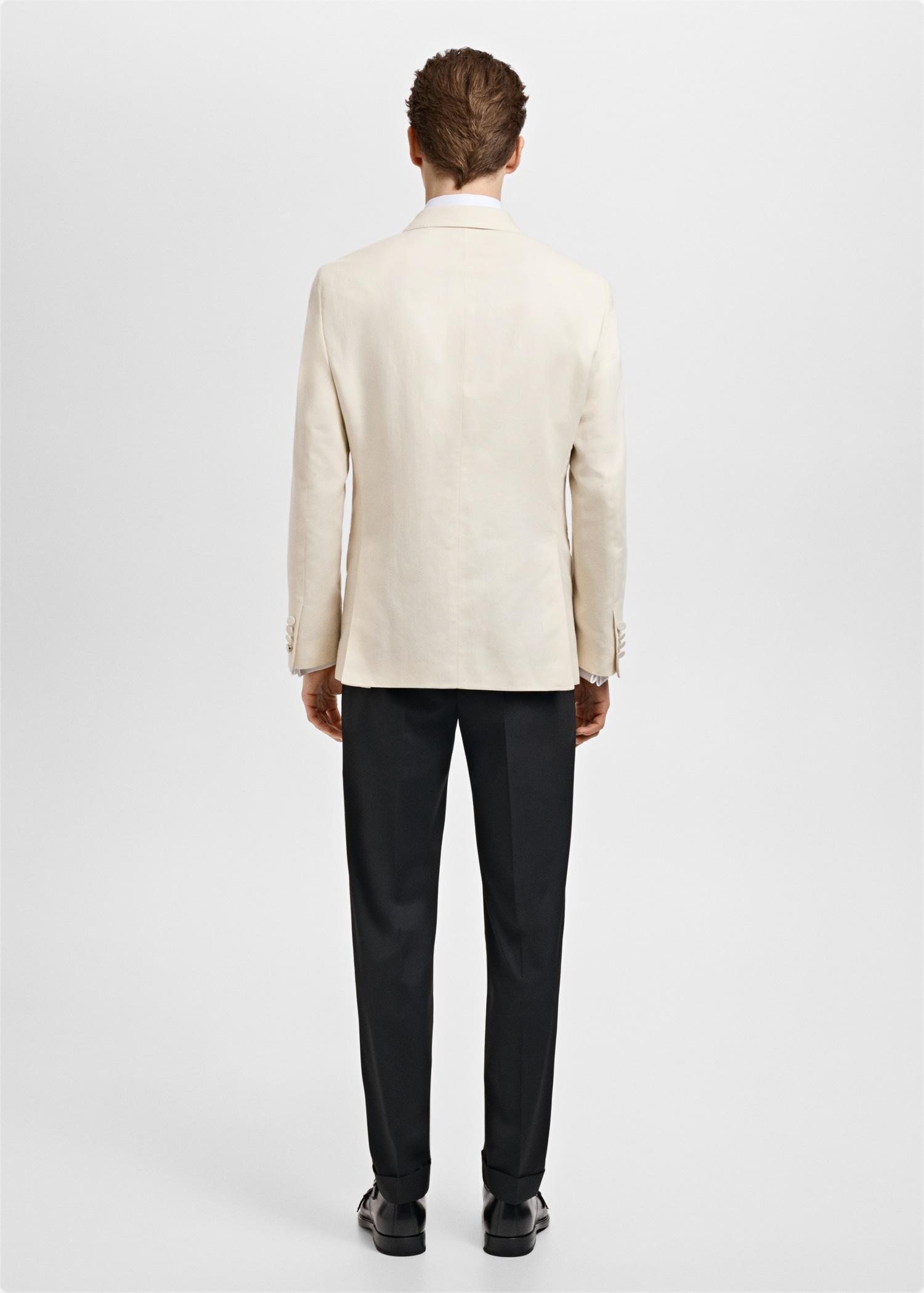 Slim-fit linen suit blazer - Men | MANGO USA Product Image