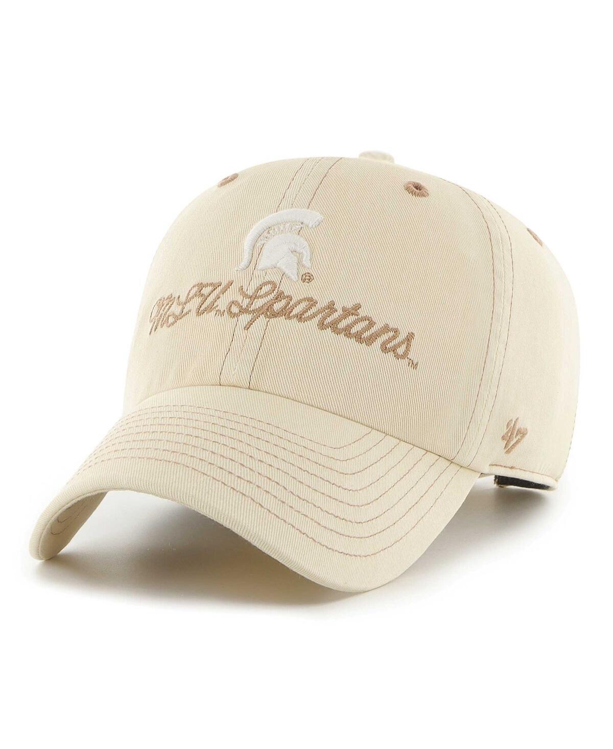 Women's '47 Tan Michigan State Spartans Haze Clean Up Adjustable Hat, Team Product Image