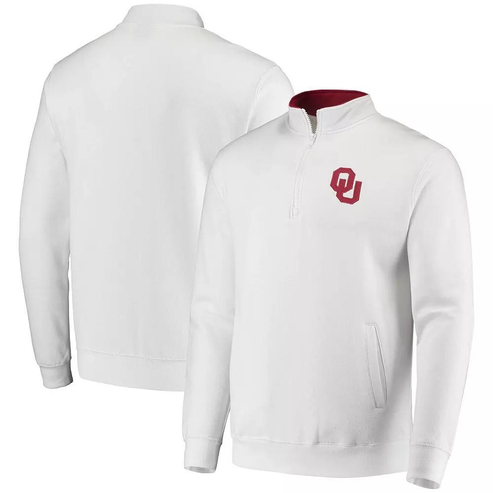 Men's Colosseum White Oklahoma Sooners Tortugas Logo Quarter-Zip Jacket, Size: 3XL Product Image
