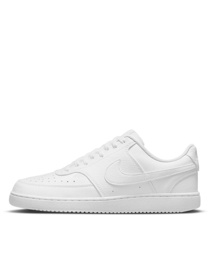 Nike Men's Court Vision Low Next Nature Casual Shoes in Black/Black Size 11.5 Leather Product Image