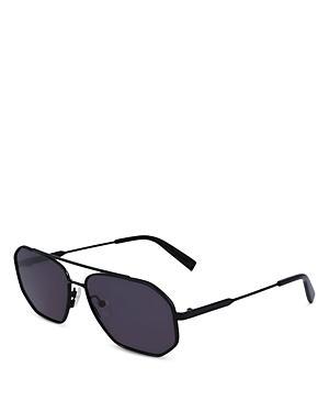 Ferragamo Navigator Leather Wrapped Sunglasses, 60mm Product Image