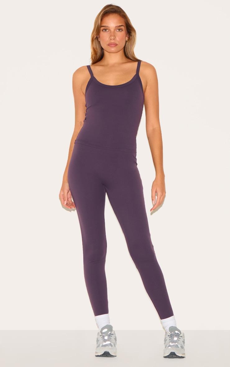 Dark Plum Ultimate Sculpt Strappy Gym Vest Product Image