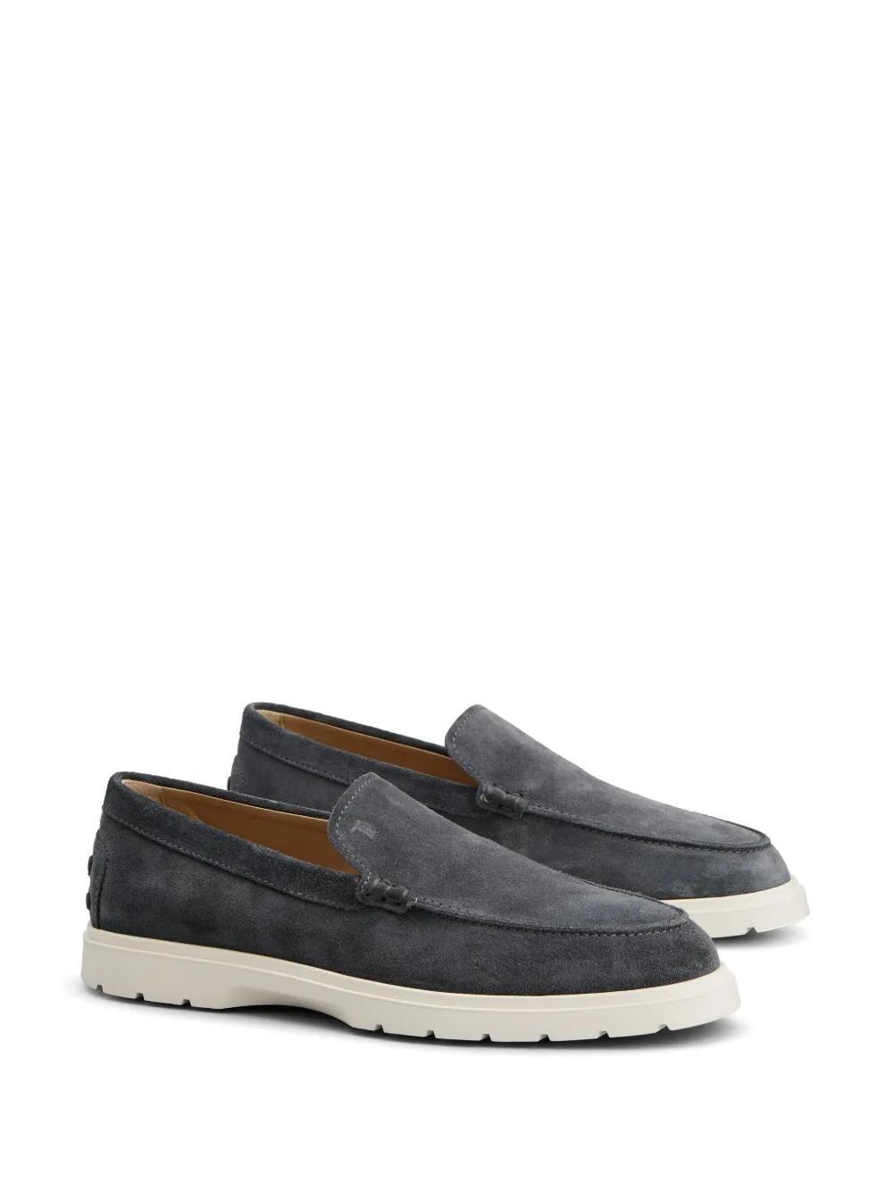 logo-debossed suede loafers Product Image