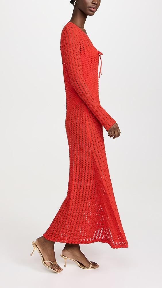 SIMKHAI Elton Keyhole Midi Dress | Shopbop Product Image