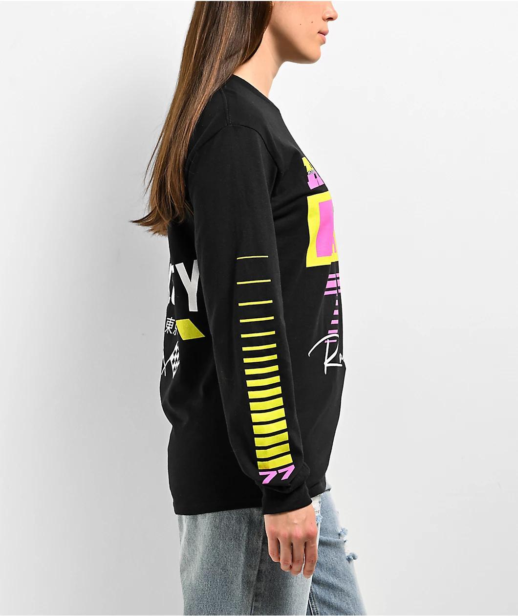 House of PRIX Max Velocity Black Long Sleeve T-Shirt Product Image