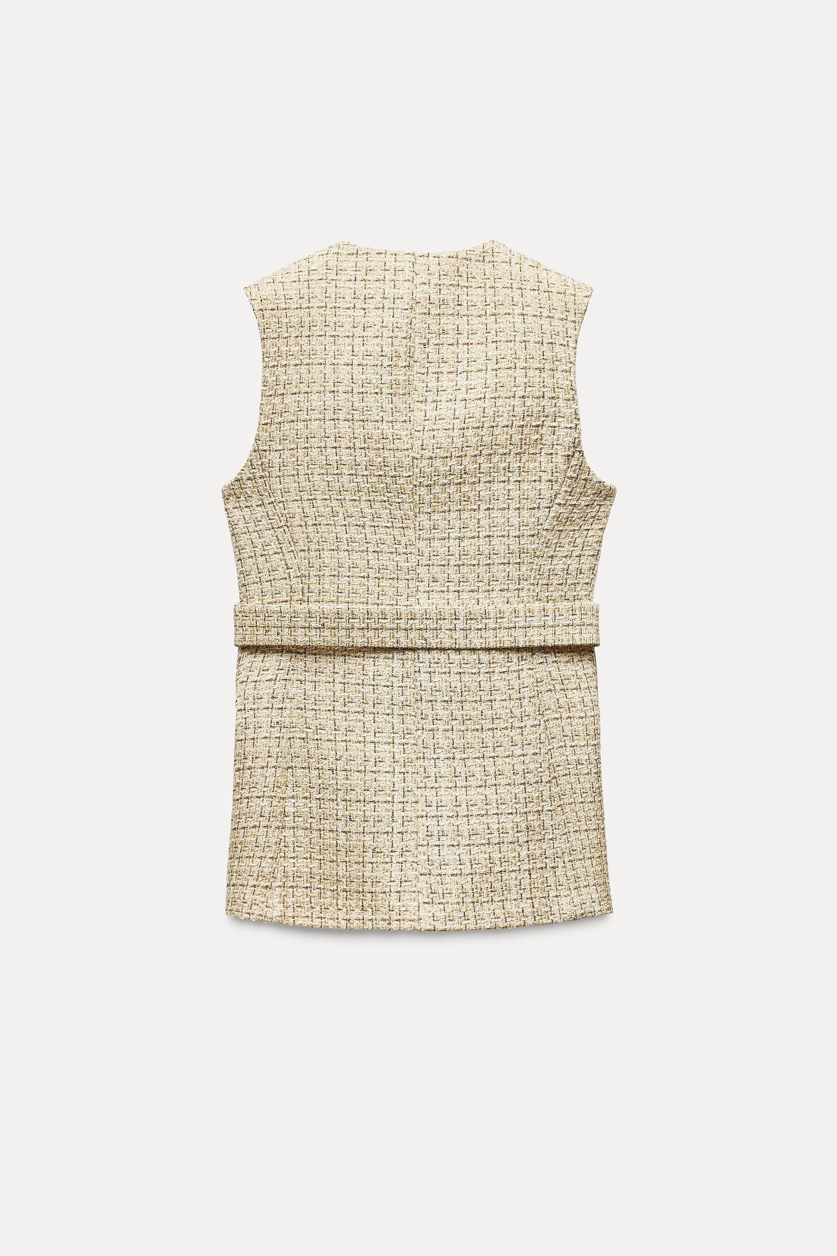 STRUCTURED BELTED VEST Product Image