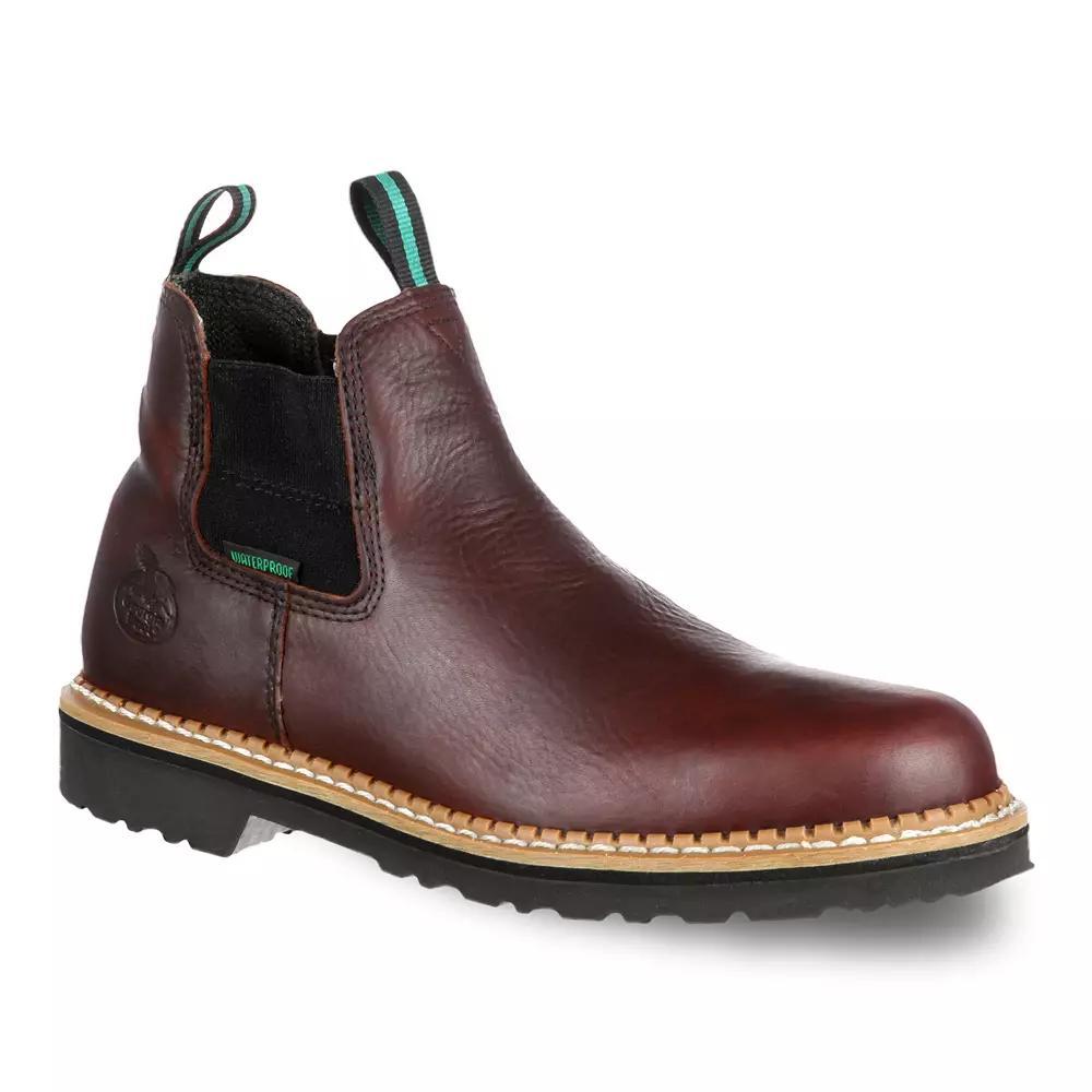 Georgia Boots Georgia Giant High Romeo Men's Waterproof Chelsea Work Boots, Size: 10, Soggy Brown Product Image
