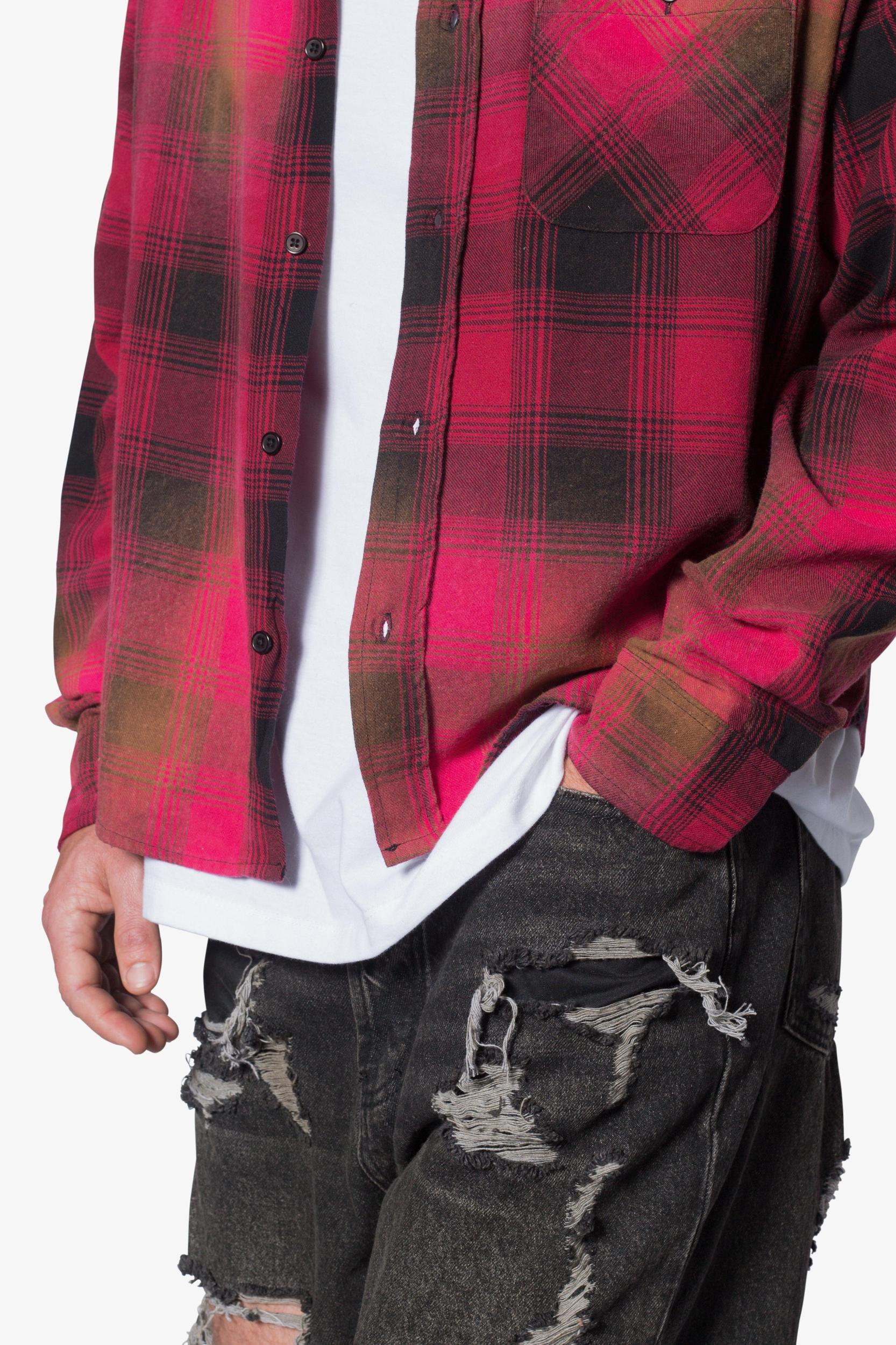 Vintage Washed Shirt - Red/Black Product Image