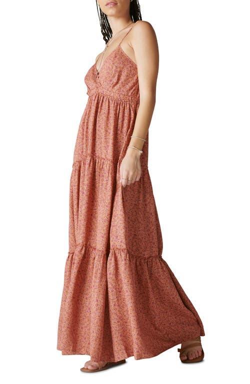 Lucky Brand Paisley Tiered Maxi Dress (Raven ) Women's Clothing Product Image