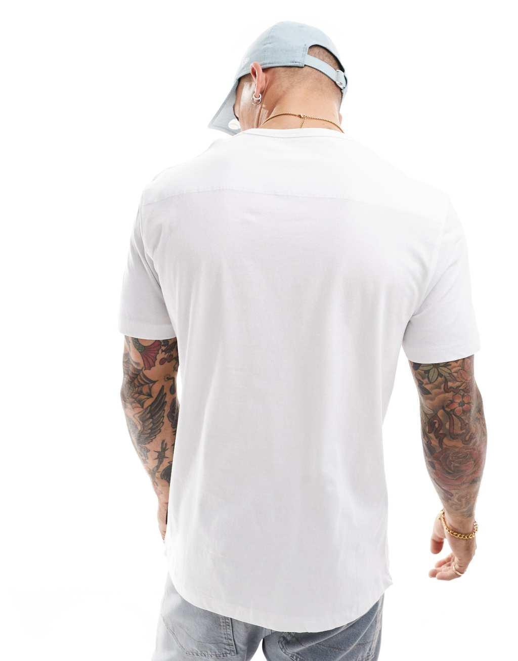 French Connection classic short sleeve t-shirt in white Product Image