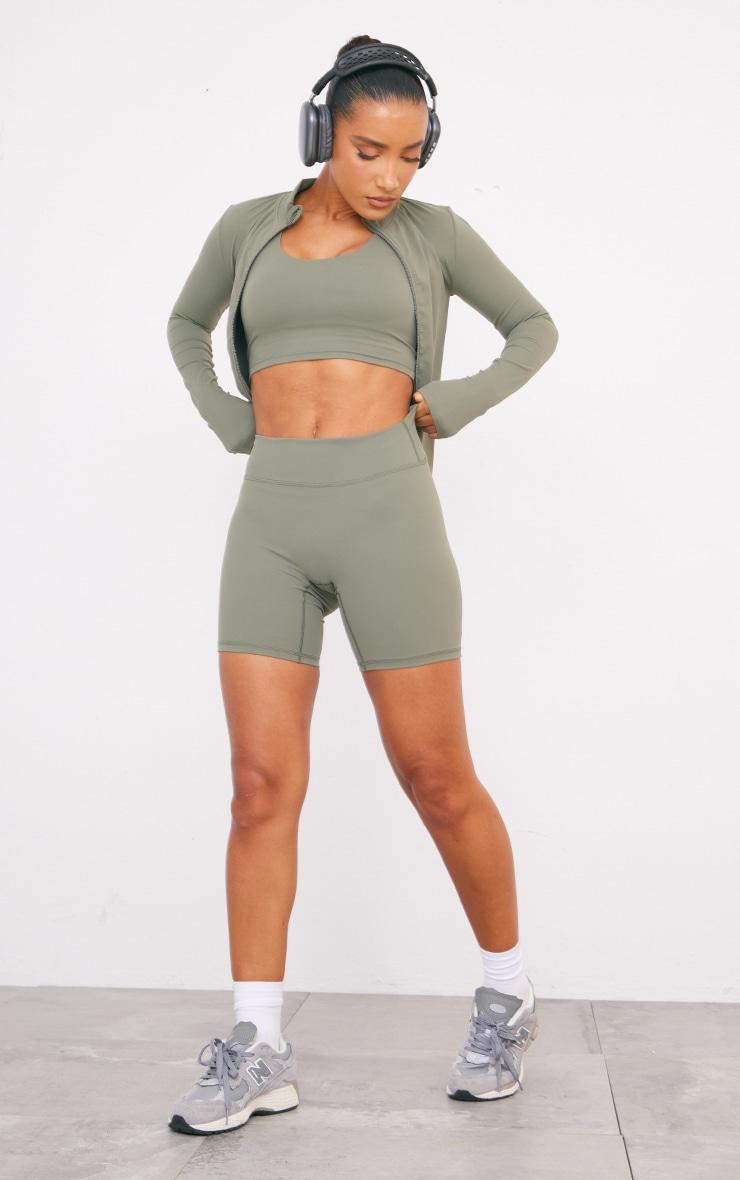 Olive Ultimate Sculpt High Waist Gym Shorts Product Image