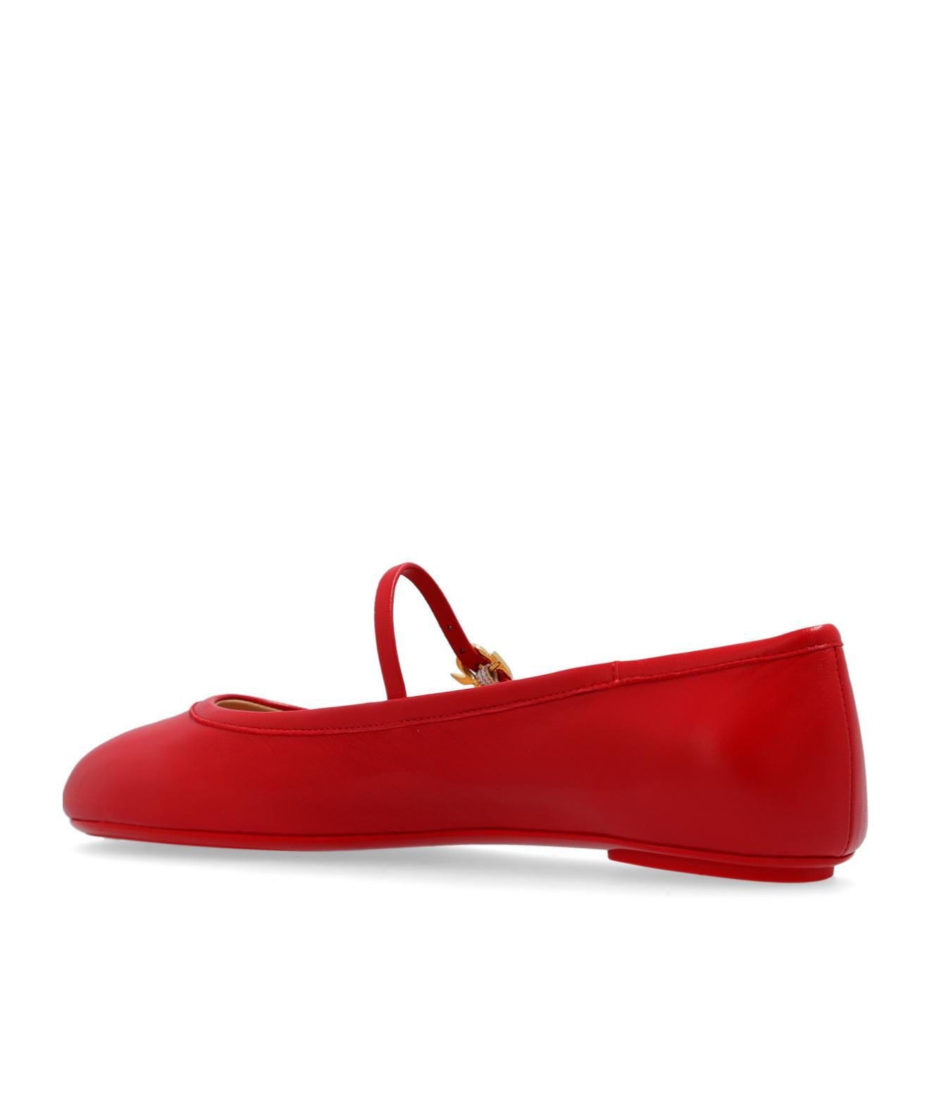 GIANVITO ROSSI Woman Ballet Flats Red Size 8 Leather In Red Nappa Product Image