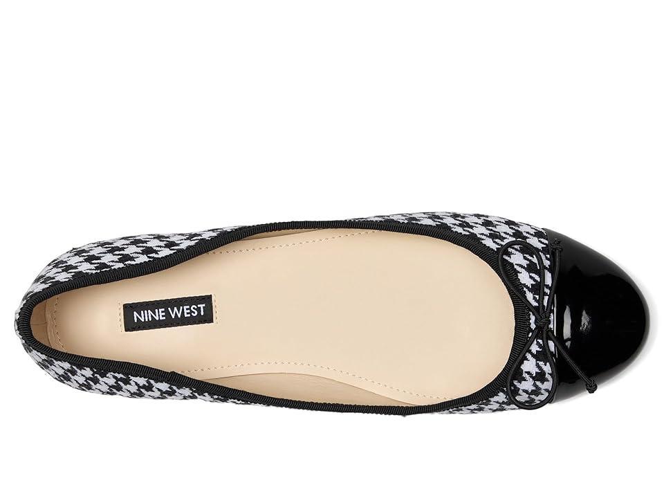 Nine West Prosep White Houndstooth Multi) Women's Flat Shoes Product Image